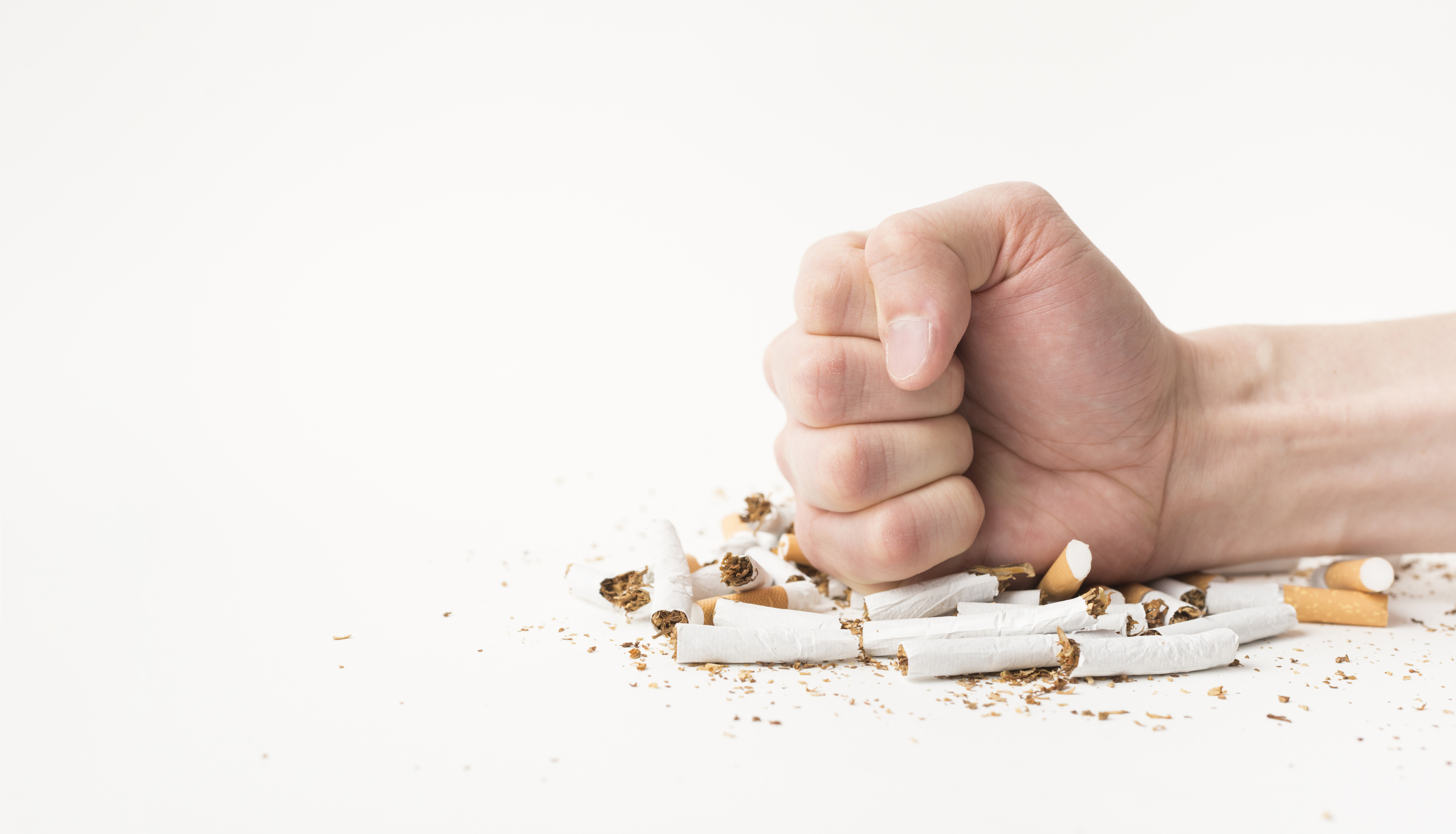 Hand stopping smoking hypnotherapy